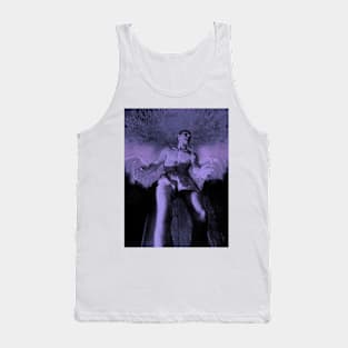 Portrait, digital collage and special processing. Angel in underpants in room. Astonishing. Light violet and dim. Tank Top